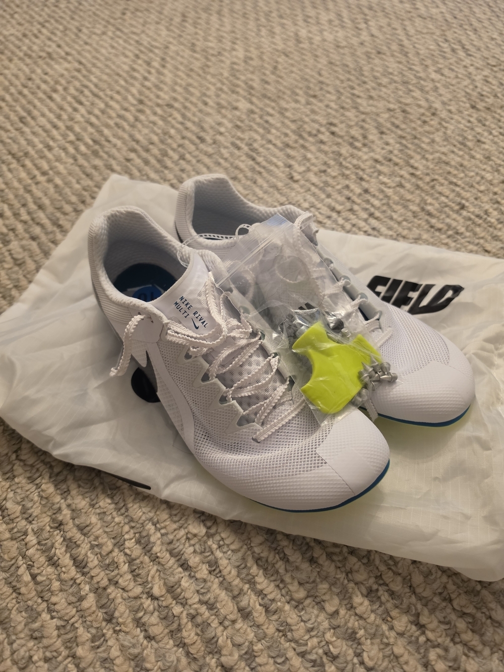 Nike Zoom Rival White Track Spike Shoes Size 10.5